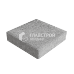 Тротуарная плитка Квадрат 20х20х6 см, серо-белая на камне